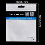 10 UNIDADES PULUZ Sacos de Embalagem com Fecho Zip Transparente Frente Pérola Branca 16cm x 13cm com Orifício para Pendurar (Tamanho: M), Tamanho: M