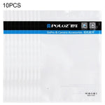 10 PCS PULUZ 25,8cm x 18cm Saco de Embalagem com Fecho Zip, Frente Transparente, Pérola Branca, com Orifício para Pendurar (Tamanho: L), Tamanho: L