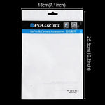 10 PCS PULUZ 25,8cm x 18cm Saco de Embalagem com Fecho Zip, Frente Transparente, Pérola Branca, com Orifício para Pendurar (Tamanho: L), Tamanho: L
