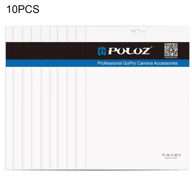 10 PCS PULUZ 33cm x 23,5cm Saco de Embalagem com Fecho Zip, Frente Transparente, Pérola Branca, com Orifício para Pendurar (Tamanho: XL), Tamanho: XL