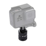 Adaptador CNC para Montagem em Tripé com Orifício de Parafuso de 1/4 polegada PULUZ para GoPro, Insta360, DJI e Outras Câmaras de Ação, Tamanho Longo de 1/4 polegada