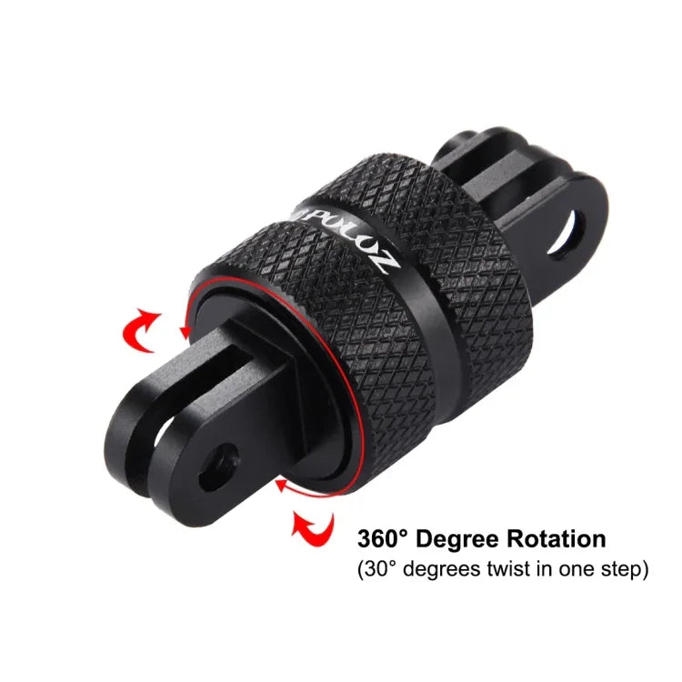 Braço Extensor Giratório CNC de 360 Graus para Montagem em Tripé PULUZ para GoPro, Insta360, DJI e Outras Câmaras de Ação, Adaptador Extensor