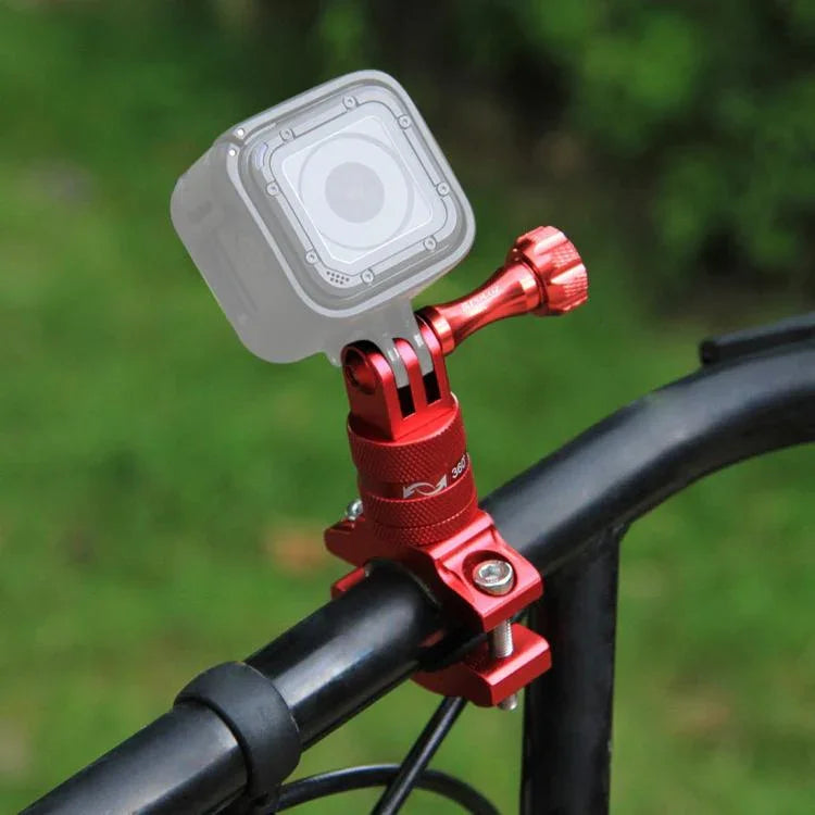 Suporte Adaptador de Alumínio para Guiador de Bicicleta com Rotação de 360 Graus e Parafuso para GoPro, Insta360, DJI e Outras Câmaras de Ação, Stock na China (Vermelho), Stock na China (Azul), Suporte Adaptador para Guiador 1