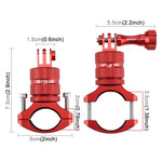 Suporte Adaptador de Alumínio para Guiador de Bicicleta com Rotação de 360 Graus e Parafuso para GoPro, Insta360, DJI e Outras Câmaras de Ação, Stock na China (Vermelho), Stock na China (Azul), Suporte Adaptador para Guiador 1