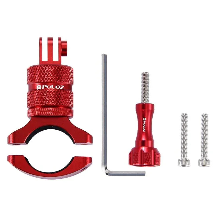Suporte Adaptador de Alumínio para Guiador de Bicicleta com Rotação de 360 Graus e Parafuso para GoPro, Insta360, DJI e Outras Câmaras de Ação, Stock na China (Vermelho), Stock na China (Azul), Suporte Adaptador para Guiador 1