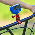 Suporte Adaptador de Alumínio para Guiador de Bicicleta com Rotação de 360 Graus e Parafuso para GoPro, Insta360, DJI e Outras Câmaras de Ação, Stock na China (Vermelho), Stock na China (Azul), Suporte Adaptador para Guiador 1