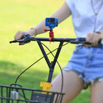 Suporte Adaptador de Alumínio para Guiador de Bicicleta com Rotação de 360 Graus e Parafuso para GoPro, Insta360, DJI e Outras Câmaras de Ação, Stock na China (Vermelho), Stock na China (Azul), Suporte Adaptador para Guiador 1