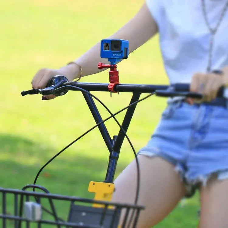 Suporte Adaptador de Alumínio para Guiador de Bicicleta com Rotação de 360 Graus e Parafuso para GoPro, Insta360, DJI e Outras Câmaras de Ação, Stock na China (Vermelho), Stock na China (Azul), Suporte Adaptador para Guiador 1