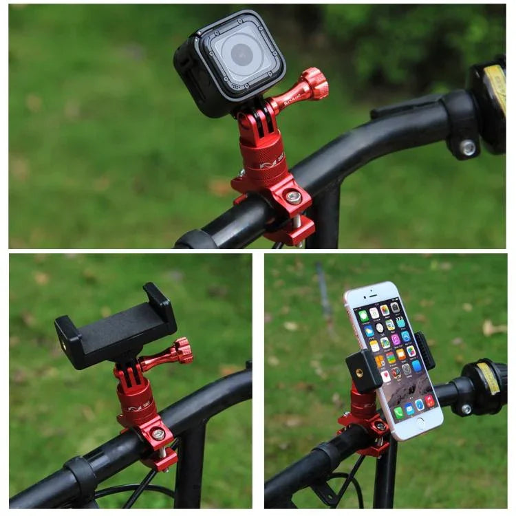 Suporte Adaptador de Alumínio para Guiador de Bicicleta com Rotação de 360 Graus e Parafuso para GoPro, Insta360, DJI e Outras Câmaras de Ação, Stock na China (Vermelho), Stock na China (Azul), Suporte Adaptador para Guiador 1