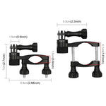 Suporte Adaptador de Alumínio para Guiador de Bicicleta com Rotação de 360 Graus e Parafuso para GoPro, Insta360, DJI e Outras Câmaras de Ação, Suporte Adaptador para Guiador 2