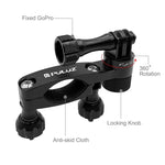 Suporte Adaptador de Alumínio para Guiador de Bicicleta com Rotação de 360 Graus e Parafuso para GoPro, Insta360, DJI e Outras Câmaras de Ação, Suporte Adaptador para Guiador 2