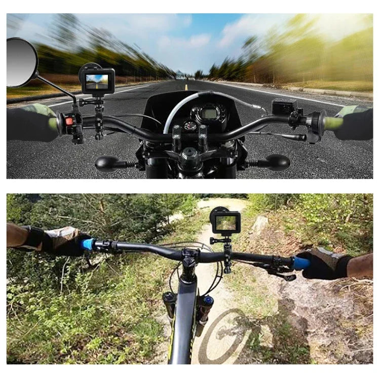 Suporte Adaptador de Alumínio para Guiador de Bicicleta com Rotação de 360 Graus e Parafuso para GoPro, Insta360, DJI e Outras Câmaras de Ação, Suporte Adaptador para Guiador 2