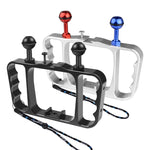 Braço de Luz de Mergulho Manual Duplo PULUZ em Alumínio CNC com Cordão para GoPro, Insta360, DJI e Outras Câmaras de Ação, Suporte de Braço de Luz/S