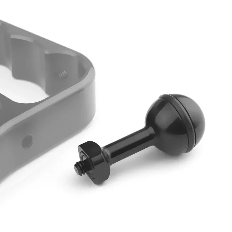 Suporte Adaptador de Bola de Alumínio com Parafuso 1/4 polegadas PULUZ para GoPro, Insta360, DJI e Outras Câmaras de Ação, Diâmetro: 2,5 cm, Parafuso 1/4 polegadas (Preto), Parafuso 1/4 polegadas (Azul)