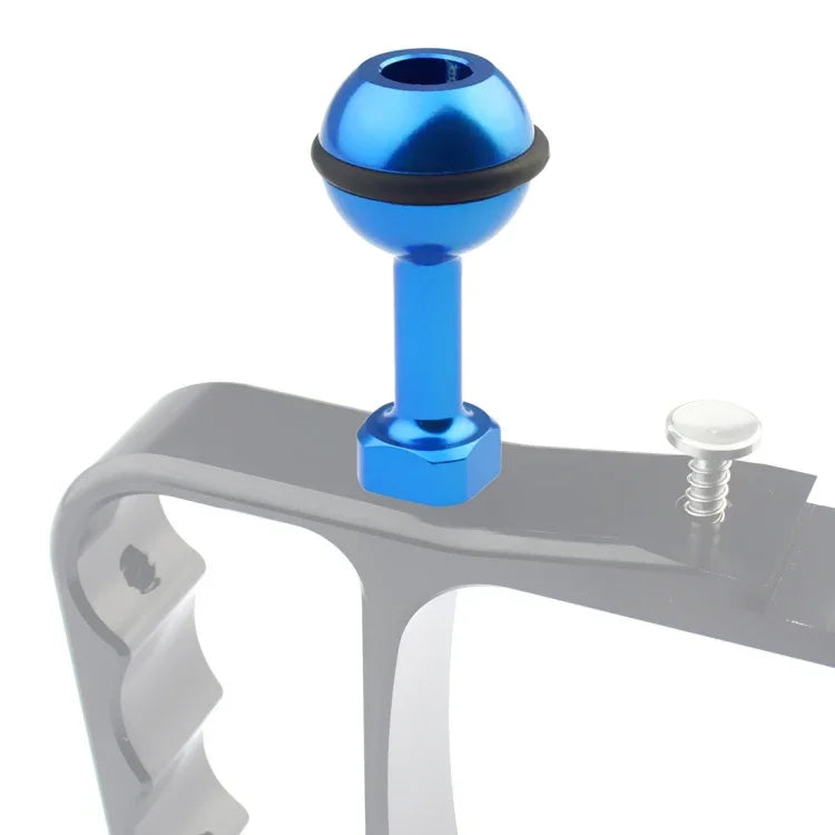 Suporte Adaptador de Bola de Alumínio com Parafuso 1/4 polegadas PULUZ para GoPro, Insta360, DJI e Outras Câmaras de Ação, Diâmetro: 2,5 cm, Parafuso 1/4 polegadas (Preto), Parafuso 1/4 polegadas (Azul)