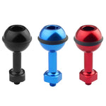 Suporte Adaptador de Bola de Alumínio com Parafuso 1/4 polegadas PULUZ para GoPro, Insta360, DJI e Outras Câmaras de Ação, Diâmetro: 2,5 cm, Parafuso 1/4 polegadas (Preto), Parafuso 1/4 polegadas (Azul)