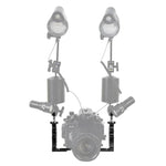 Suporte Ajustável para Braço de Lâmpada de Mergulho Manual Duplo em Alumínio CNC PULUZ para GoPro, Insta360, DJI e Outras Câmaras de Ação, Suporte para Braço Manual Duplo