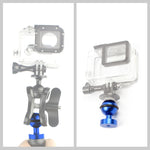 Adaptador de Montagem com Cabeça de Esfera em Alumínio CNC PULUZ para GoPro, Insta360, DJI e Outras Câmaras de Ação, Diâmetro: 2.5cm, Alumínio CNC (Preto)