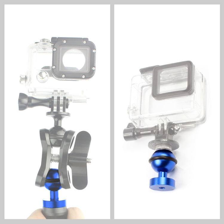 Adaptador de Montagem com Cabeça de Esfera em Alumínio CNC PULUZ para GoPro, Insta360, DJI e Outras Câmaras de Ação, Diâmetro: 2.5cm, Alumínio CNC (Preto)