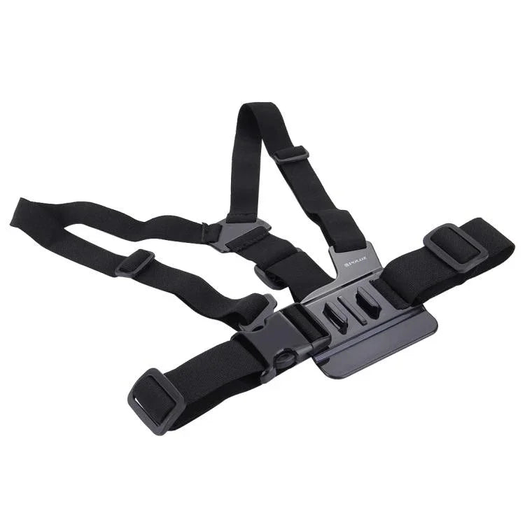 Cinta de Montagem Ajustável para Corpo PULUZ com Suporte em J e Parafuso Longo para GoPro, Insta360, DJI e Outras Câmaras de Ação, Cinta Peitoral