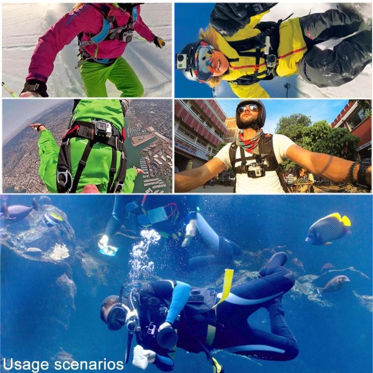 Cinta de Montagem Ajustável para Corpo PULUZ com Suporte em J e Parafuso Longo para GoPro, Insta360, DJI e Outras Câmaras de Ação, Cinta Peitoral