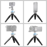 Suporte de Tripé de Secretária Mini Simples PULUZ em ABS com Parafuso de 1/4 polegadas para Câmaras DSLR e Digitais, Altura de Trabalho: 9cm, Tripé em ABS
