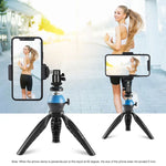 Suporte de Tripé de Secretária Mini Simples PULUZ em ABS com Parafuso de 1/4 polegadas para Câmaras DSLR e Digitais, Altura de Trabalho: 9cm, Tripé em ABS