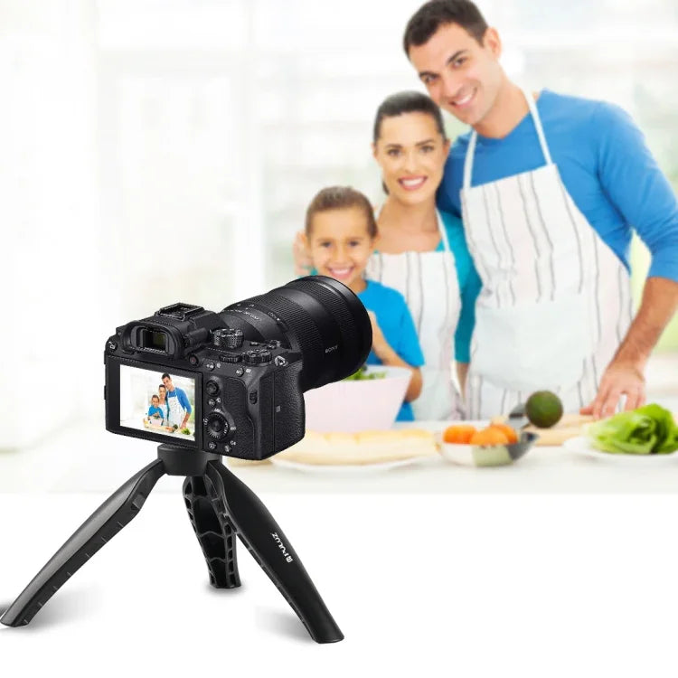 Suporte de Tripé de Secretária Mini Simples PULUZ em ABS com Parafuso de 1/4 polegadas para Câmaras DSLR e Digitais, Altura de Trabalho: 9cm, Tripé em ABS