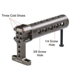 Punho Superior para Estabilizador de Vídeo de Mão PULUZ com 3 Montagens Cold Shoe para Gaiola de Câmara, Para Punho Superior de Gaiola de Câmara
