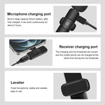 Microfone Lavalier Sem Fios com Redução de Ruído e Reverberação para Dispositivo de 8 Pinos, Suporta Carregamento de Telefone, Microfone Sem Fios de 8 Pinos