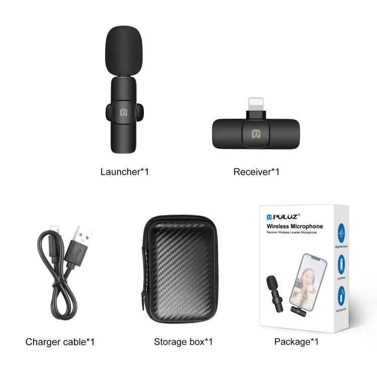 Microfone Lavalier Sem Fios com Redução de Ruído e Reverberação para Dispositivo de 8 Pinos, Suporta Carregamento de Telefone, Microfone Sem Fios de 8 Pinos
