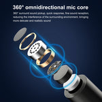Microfones Lavalier Sem Fios PULUZ com Redução de Ruído e Reverberação para iPhone / iPad, Receptor de 8 Pinos com Microfones Duplos, Receptor de 8 Pinos e Microfones Duplos