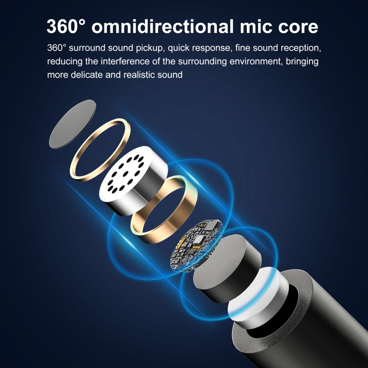 Microfones Lavalier Sem Fios PULUZ com Redução de Ruído e Reverberação para iPhone / iPad, Receptor de 8 Pinos com Microfones Duplos, Receptor de 8 Pinos e Microfones Duplos