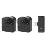 Microfone Lavalier Sem Fios Magnético PULUZ com Caixa de Carregamento, Receptor RX de 8 Pinos e 2 Microfones TX, 8 Pinos 2 TX + 1 RX, com Caixa de Carregamento