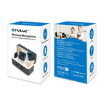 Microfone Lavalier Sem Fios Magnético PULUZ com Caixa de Carregamento, Receptor RX de 8 Pinos e 2 Microfones TX, 8 Pinos 2 TX + 1 RX, com Caixa de Carregamento