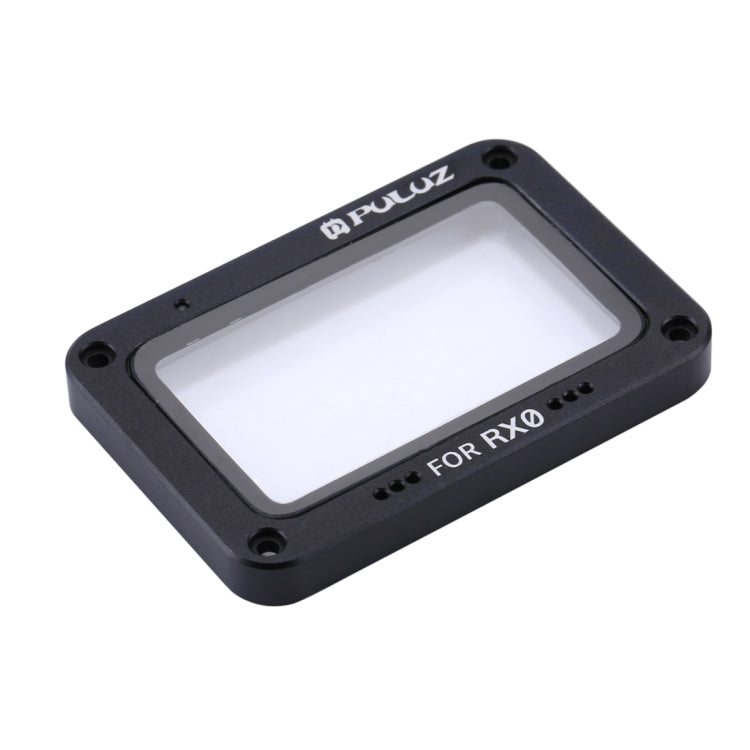 Protetor de Lente em Liga de Alumínio com Chama + Vidro Temperado PULUZ para Sony RX0 / RX0 II, com Parafusos e Chaves de Fendas, Frente Vermelho Chama