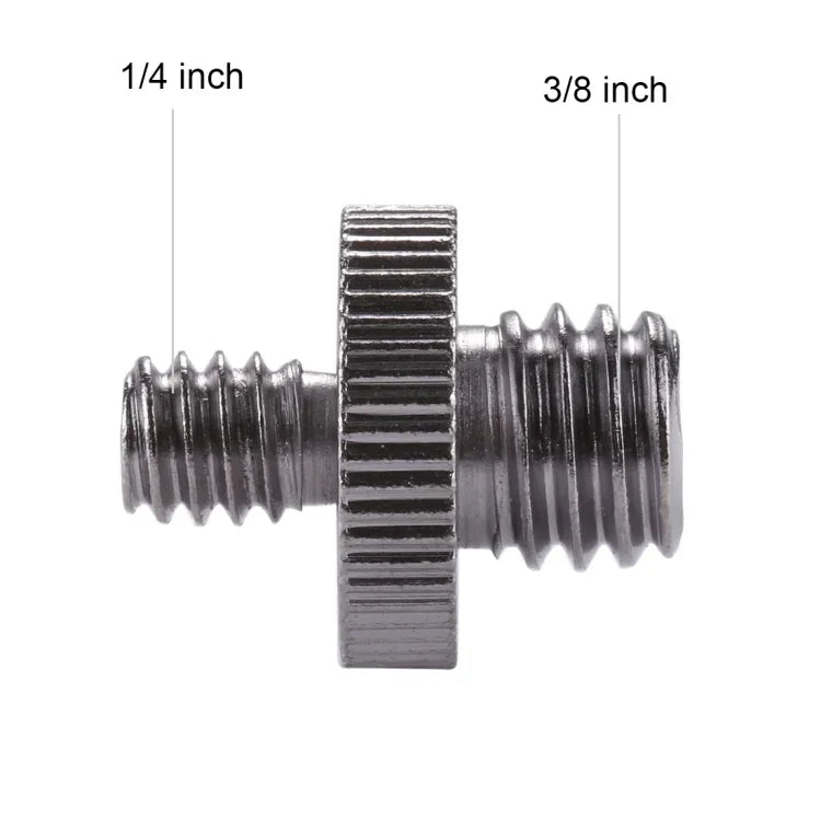 Parafuso Adaptador de Rosca Macho 1/4 polegada para Rosca Macho 3/8 polegadas PULUZ, 1/4 Macho para 3/8 Macho