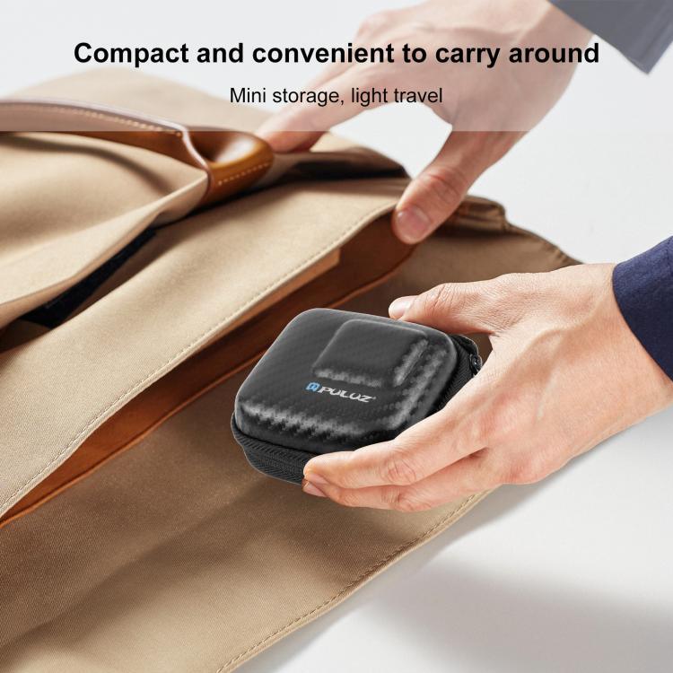 PULUZ Bolsa de Armazenamento Portátil Mini em Fibra de Carbono, PULUZ para DJI OSMO Action