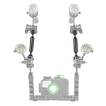PULUZ Braço Flutuante de Fibra de Carbono com Duas Esferas 9 polegadas 23cm Comprimento 20.8mm Diâmetro, Diâmetro da Esfera: 25mm, 9 polegadas Preto