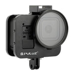 PULUZ Gaiola Protetora em Liga de Alumínio CNC com Estrutura de Segurança e Lente UV 52mm para GoPro HERO8 Black, Para HERO8 Black com Estrutura