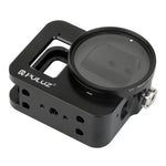 PULUZ Gaiola Protetora em Liga de Alumínio CNC com Estrutura de Segurança e Lente UV 52mm para GoPro HERO8 Black, Para HERO8 Black com Estrutura