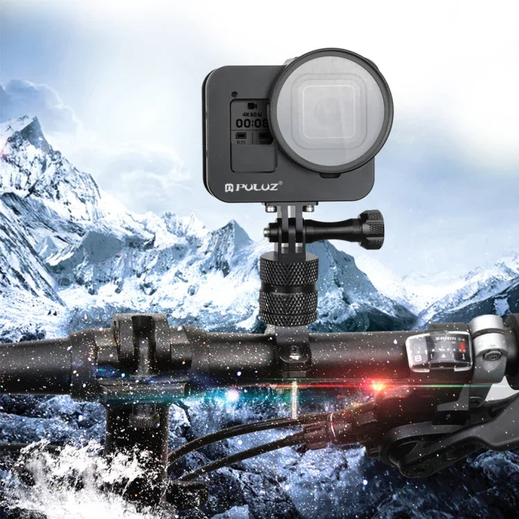 PULUZ Gaiola Protetora em Liga de Alumínio CNC com Estrutura de Segurança e Lente UV 52mm para GoPro HERO8 Black, Para HERO8 Black com Estrutura