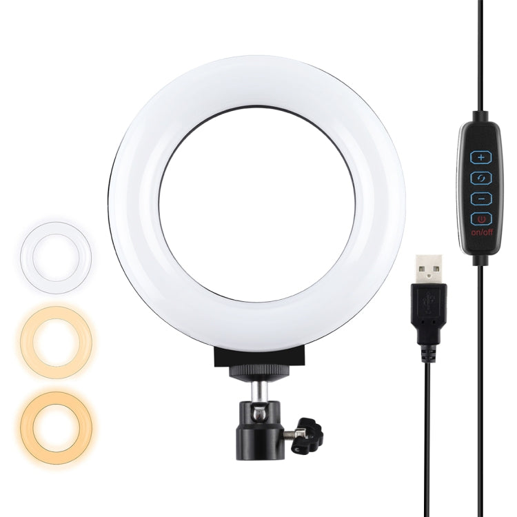 Luzes LED de Anel Dimmable USB 3 Modos PULUZ 12cm 4.7 polegadas para Selfie, Beleza, Vlogging e Fotografia com Tripé e Cabeça de Bola, 4.7 polegadas com Cabeça de Bola