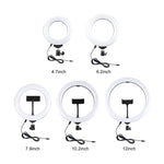 Luzes LED de Anel Dimmable USB 3 Modos PULUZ 12cm 4.7 polegadas para Selfie, Beleza, Vlogging e Fotografia com Tripé e Cabeça de Bola, 4.7 polegadas com Cabeça de Bola