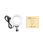 Luzes LED de Anel Dimmable USB 3 Modos PULUZ 12cm 4.7 polegadas para Selfie, Beleza, Vlogging e Fotografia com Tripé e Cabeça de Bola, 4.7 polegadas com Cabeça de Bola