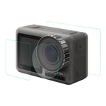 PULUZ Filme de Vidro Temperado 9H 2.5D para Lente + Ecrã LCD Frontal e Traseiro para DJI Osmo Action, Para DJI Osmo Action