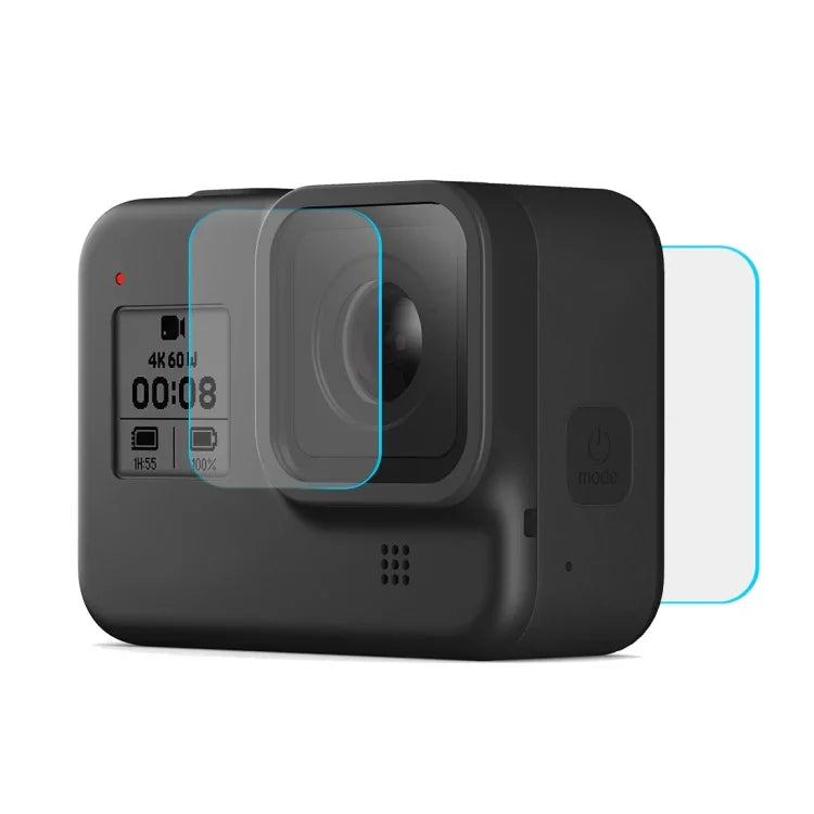 PULUZ para Filme de Vidro Temperado 9H 2.5D para Lente + Ecrã LCD GoPro HERO8 Black, Para GoPro HERO8 Black