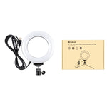 Anel LED RGBW Dimmable USB de 4,7 polegadas 12cm com Superfície Curva PULUZ para Vlogging, Fotografia e Vídeo com Tripé e Cabeça de Bola, 4,7 polegadas RGBW