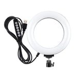 Anel LED RGBW Dimmable USB de 6,2 polegadas 16cm PULUZ para Vlogging, Fotografia e Vídeo com Tripé e Cabeça de Bola, 6,2 polegadas RGBW