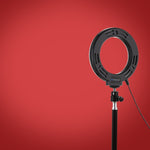 Anel LED RGBW Dimmable USB de 6,2 polegadas 16cm PULUZ para Vlogging, Fotografia e Vídeo com Tripé e Cabeça de Bola, 6,2 polegadas RGBW